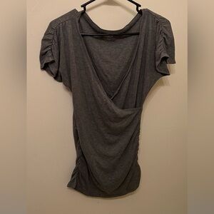 Express Charcoal V-Neck Shirt